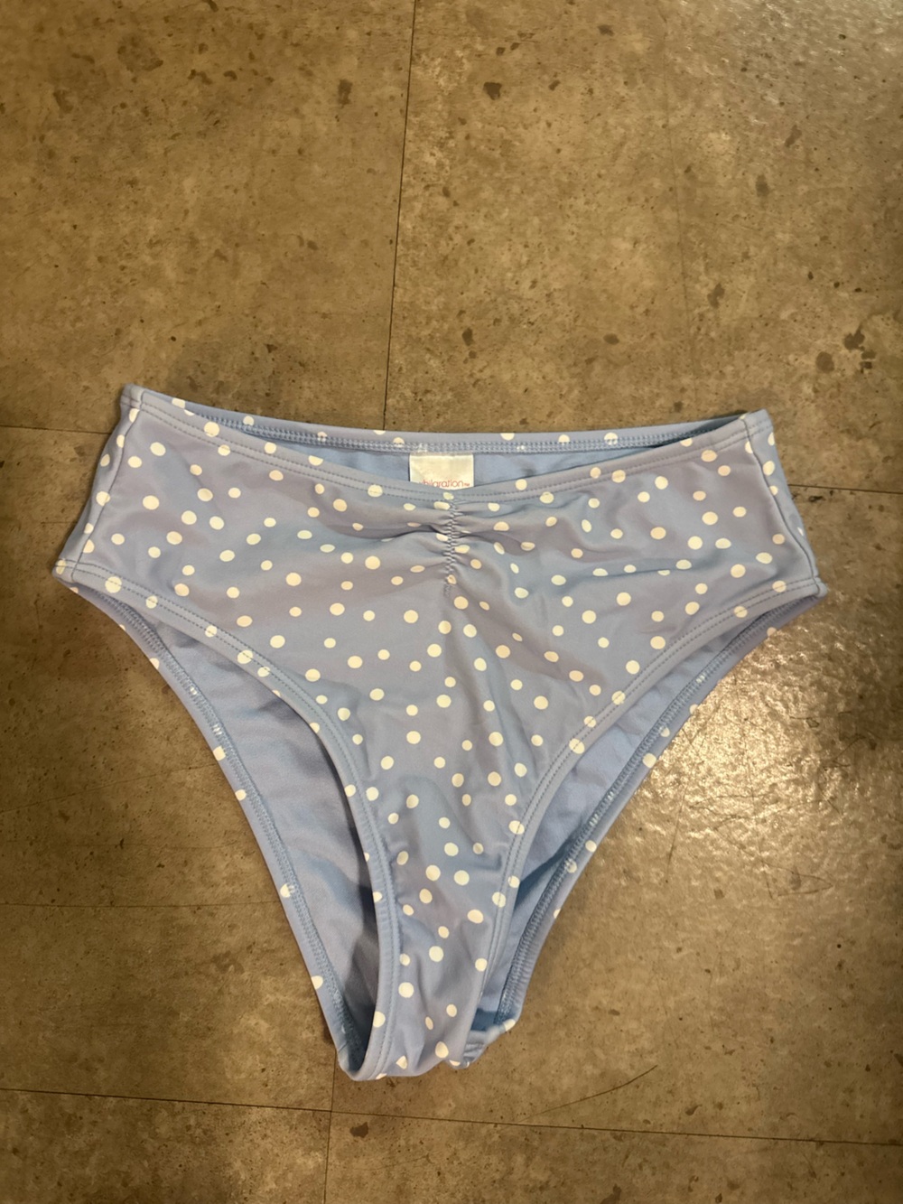 Xhilaration Light Blue Polka Dot Bikini Bottoms